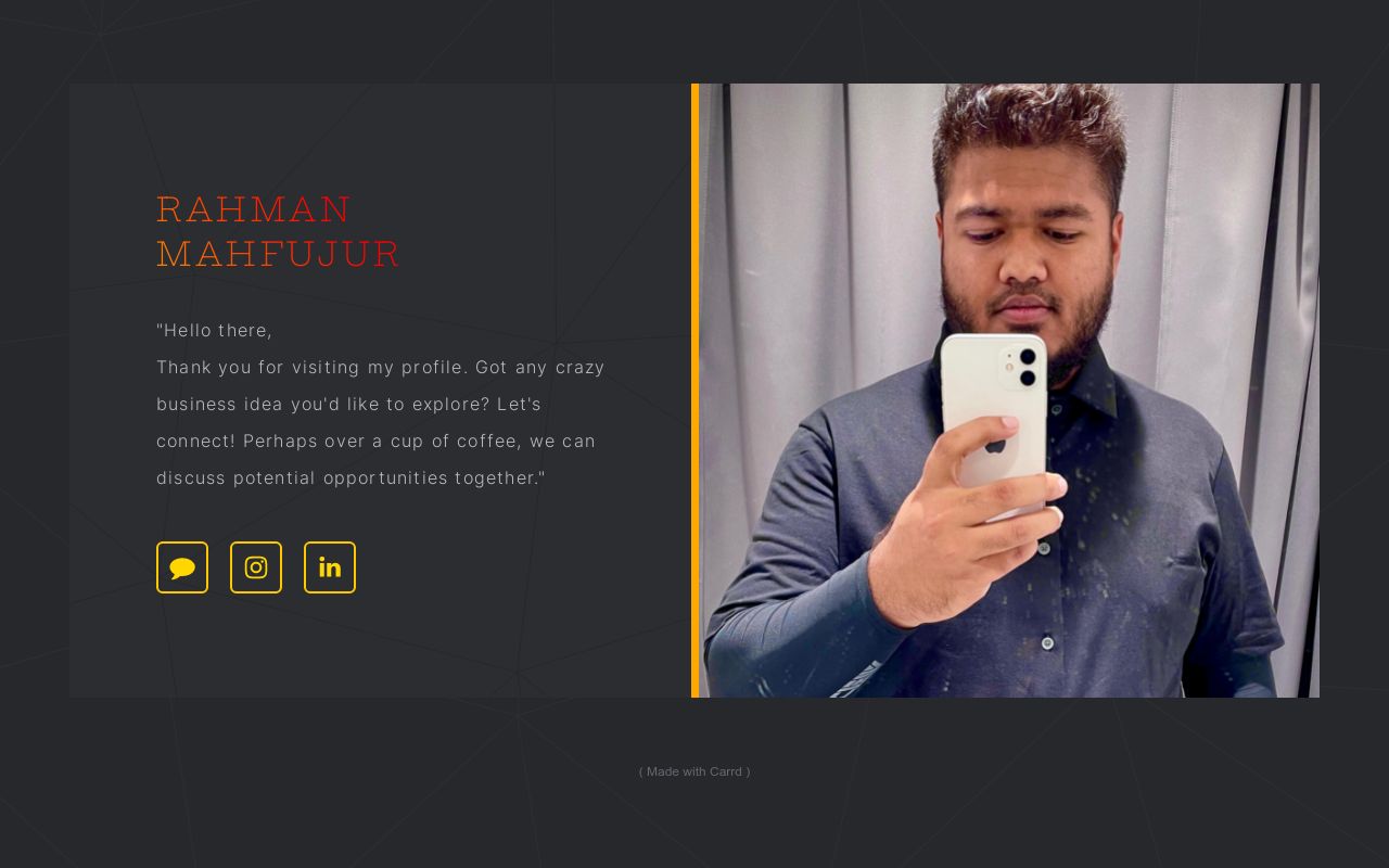 Carrd profile picture for @rahman